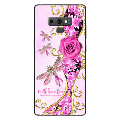 Faith Hope Love Breast Cancer Awareness Phone Case