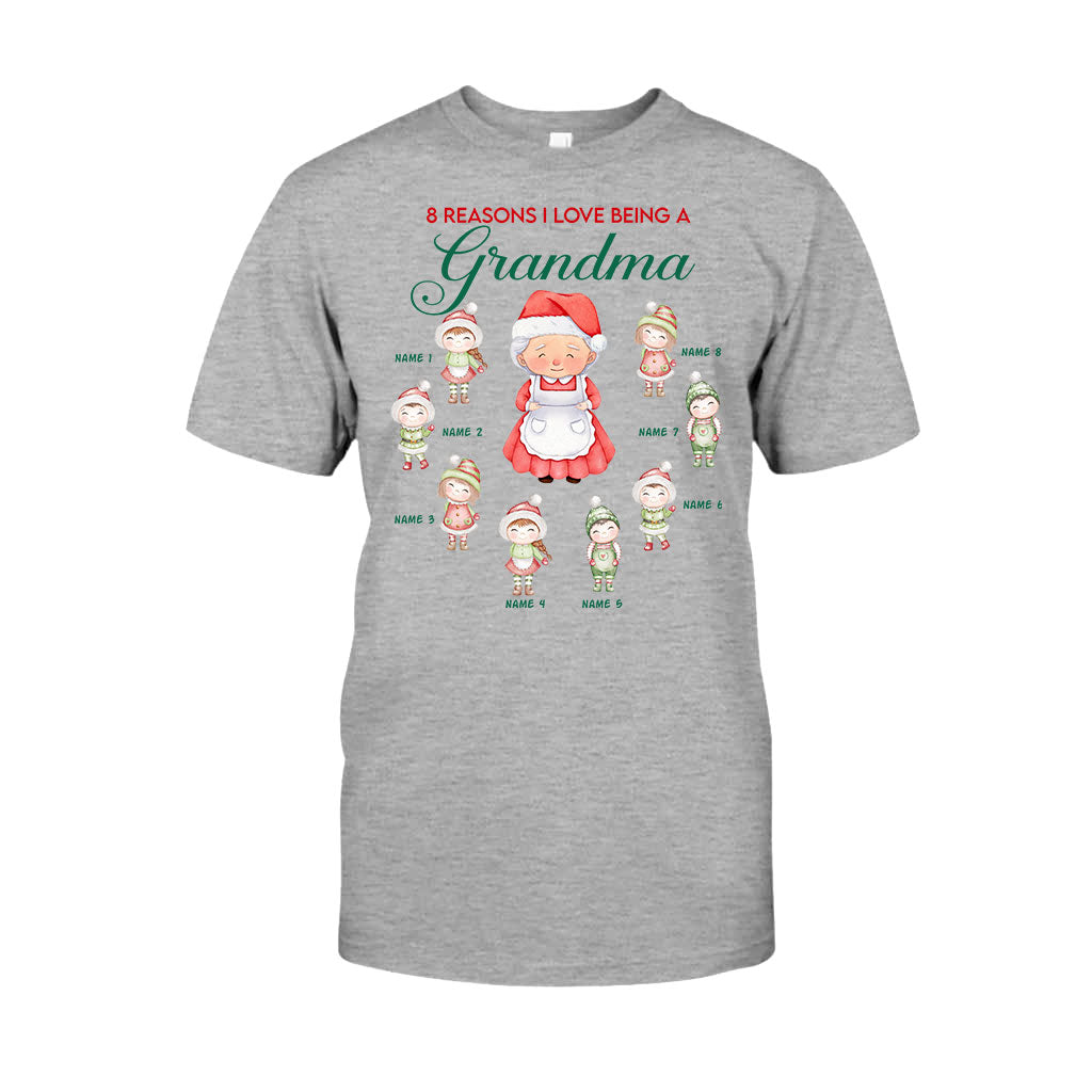 Reasons I Love Being A Grandma - Personalized Christmas Grandma T-shirt and Hoodie