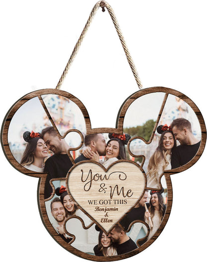 We Got This - Personalized Couple Mouse Wood Sign