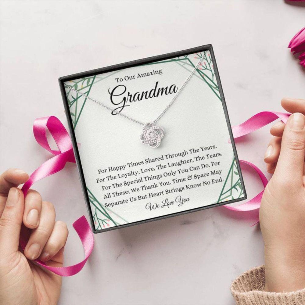 To Our Amazing Grandma Gift For Grandmother From Grandchildren - Grandma Love Knot Necklace 0921