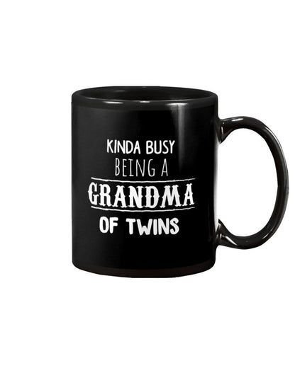 Womens Busy Grandma Of Twins Grandmother - Grandma Mug 0921