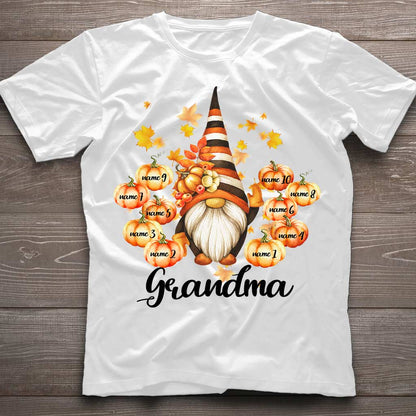 Grandma - Personalized Fall Grandma T-shirt and Hoodie