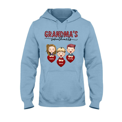 Grandma's Sweethearts - Personalized Valentine Grandma T-shirt and Hoodie