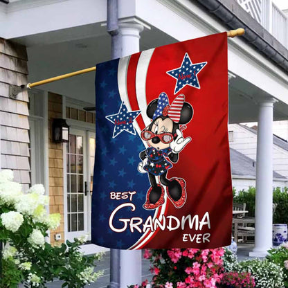 Best Grandma Ever - Personalized Mouse House Flag
