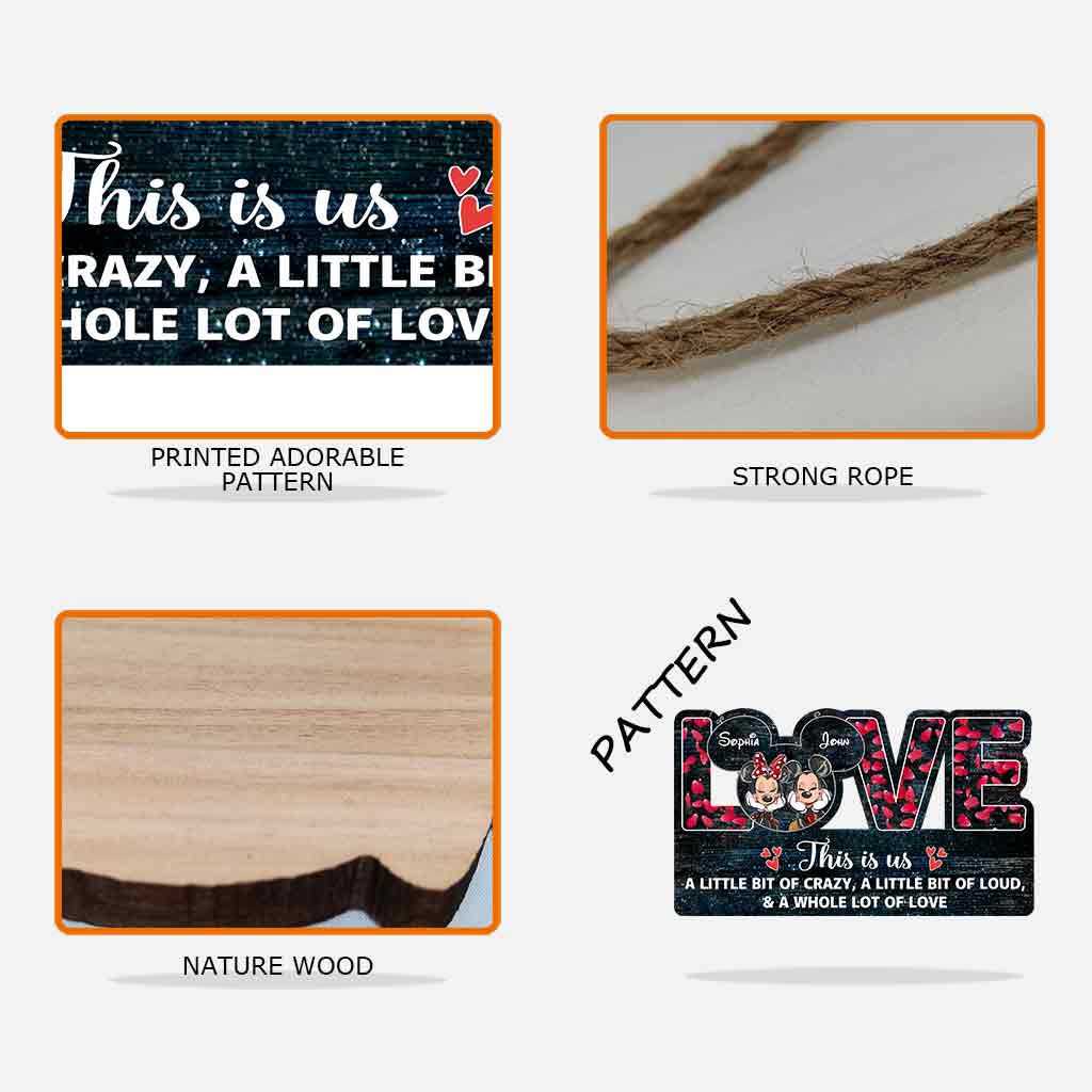 This Is Us - Personalized Couple Mouse Wood Sign