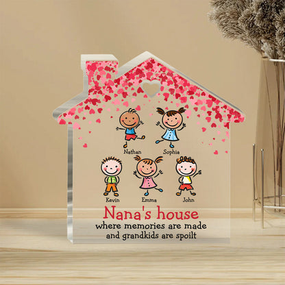 Nana's House - Personalized Mother's day Grandma Custom Shaped Acrylic Plaque