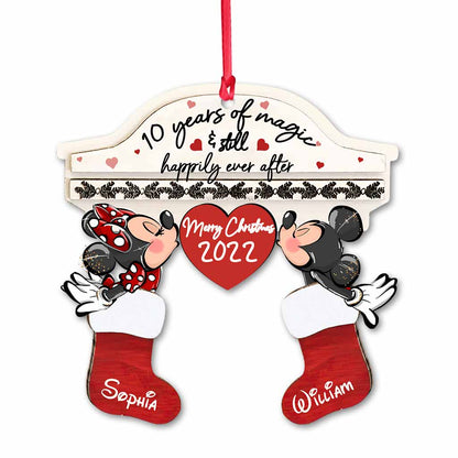 Annoying Each Other For Years And Still Happily Ever After - Personalized Christmas Mouse Ornament (Printed On Both Sides)