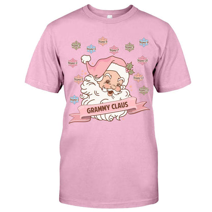 Grammy Claus Lil' Snowflakes - Personalized Christmas T-shirt and Hoodie