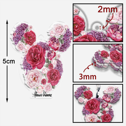 Magical Springtime - Personalized Mouse Transparent Keychain
