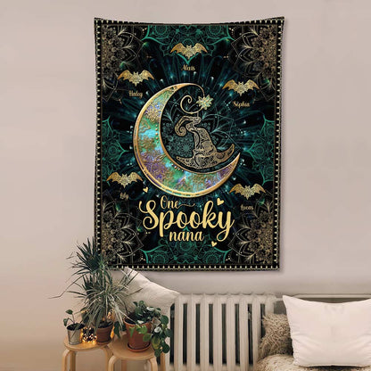 One Spooky Nana - Personalized Halloween Grandma Wall Tapestry