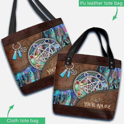 Witch Vibes Pentagram - Personalized Witch Tote Bag