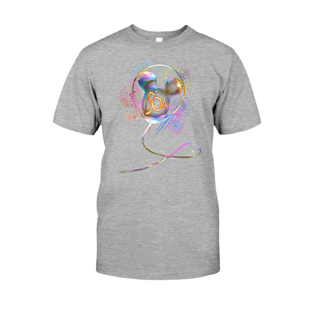 50 Years Mouse Ear Balloon EARidescent - Personalized T-shirt and Hoodie