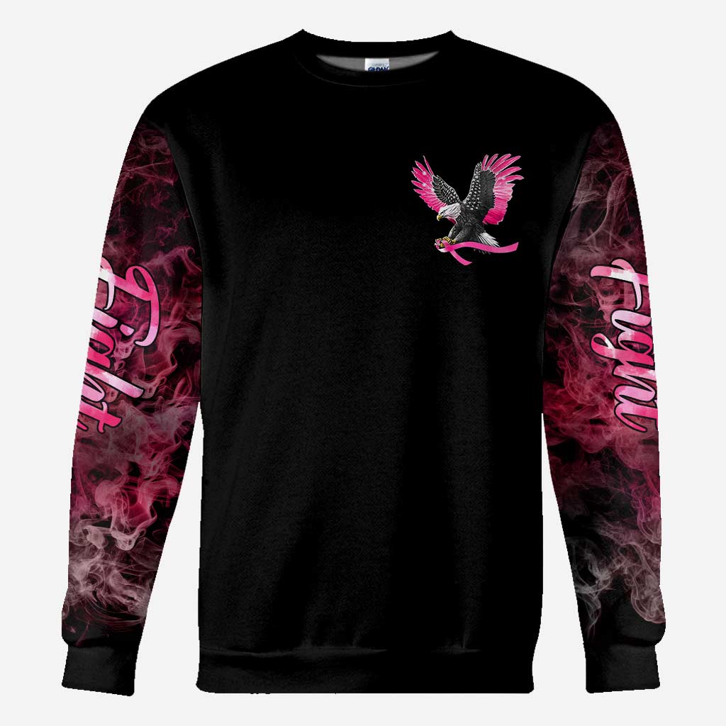 Eagle Strong Breast Cancer Smoke Breast Cancer Awareness All Over T-shirt and Hoodie