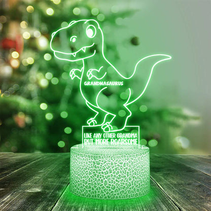 Grandmasaurus - Personalized Grandma Shaped Plaque Light Base