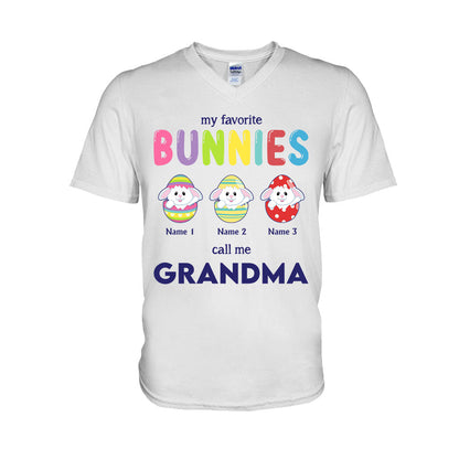 My Favorite Bunnies Call Me Grandma - Personalized Mother's Day Easter T-shirt and Hoodie