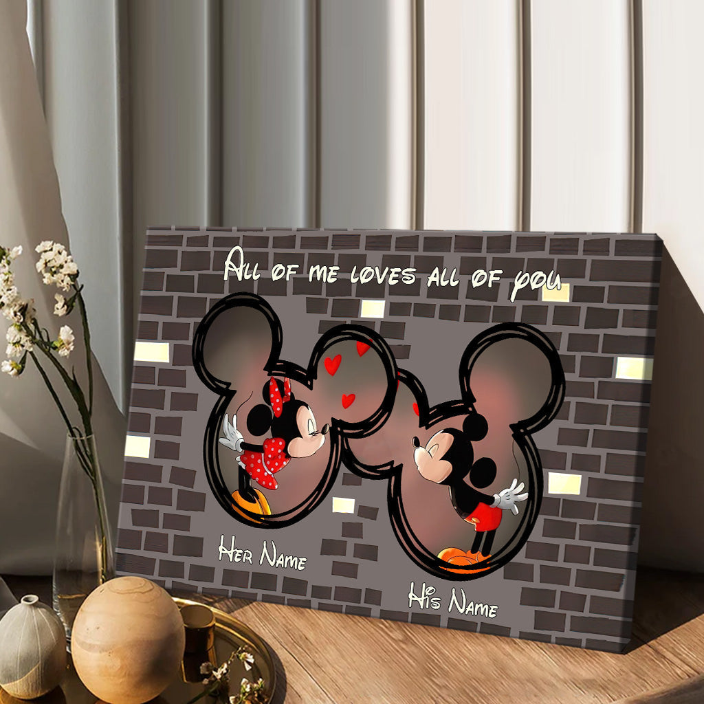 Home Is Where The Heart Is - Personalized Couple Mouse Canvas And Poster