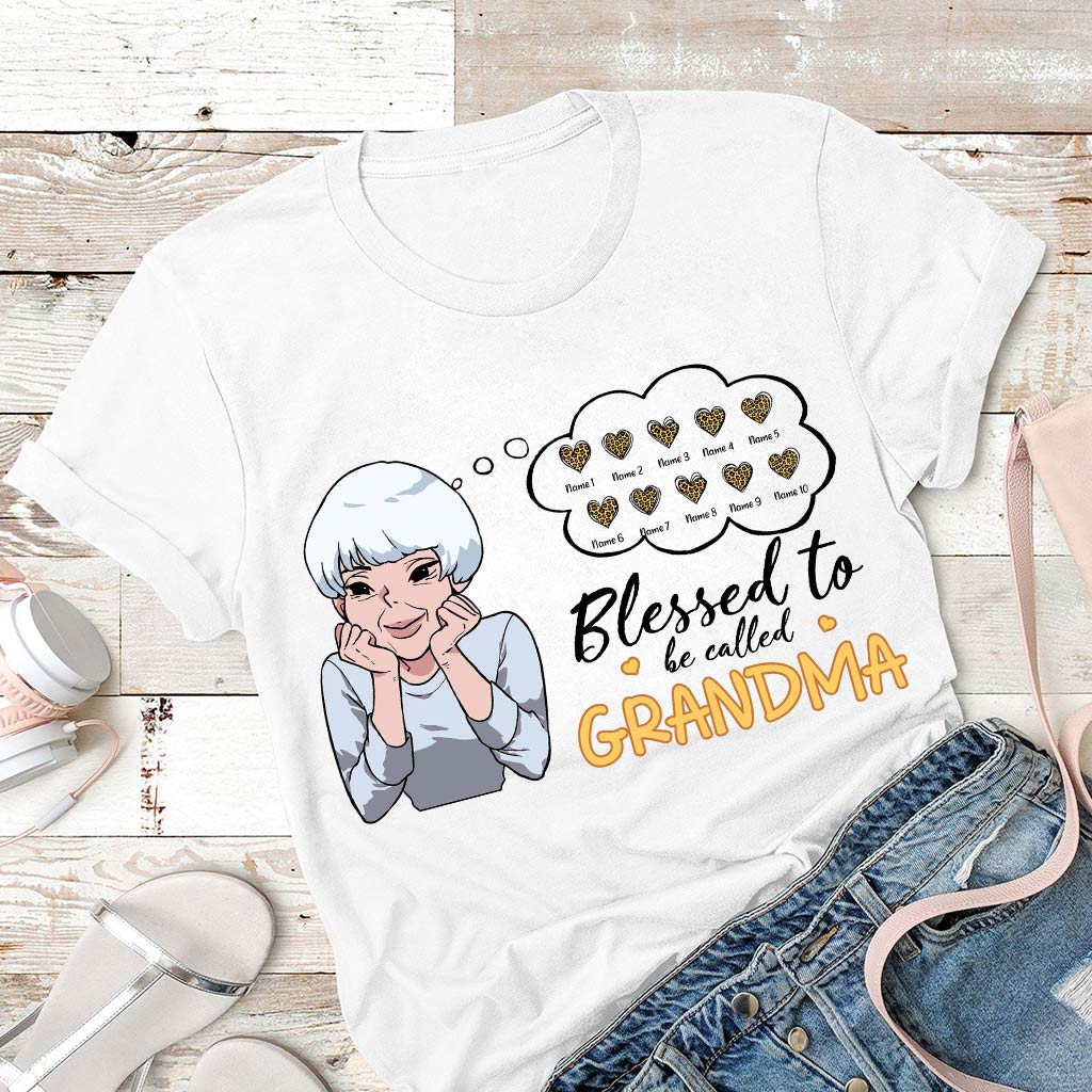 Blessed To Be Called Grandma - Personalized T-shirt and Hoodie