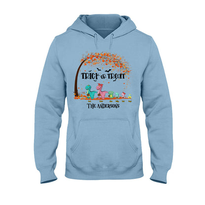 Family Of Dinosaurs - Personalized Halloween Family T-shirt and Hoodie