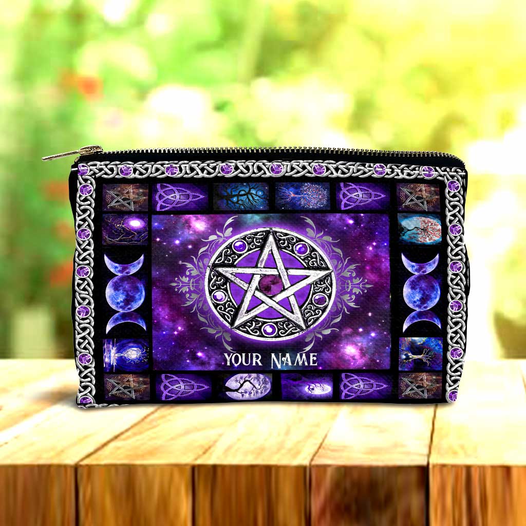 Witchy Vibes Purple Pentacle - Personalized Witch Pouch
