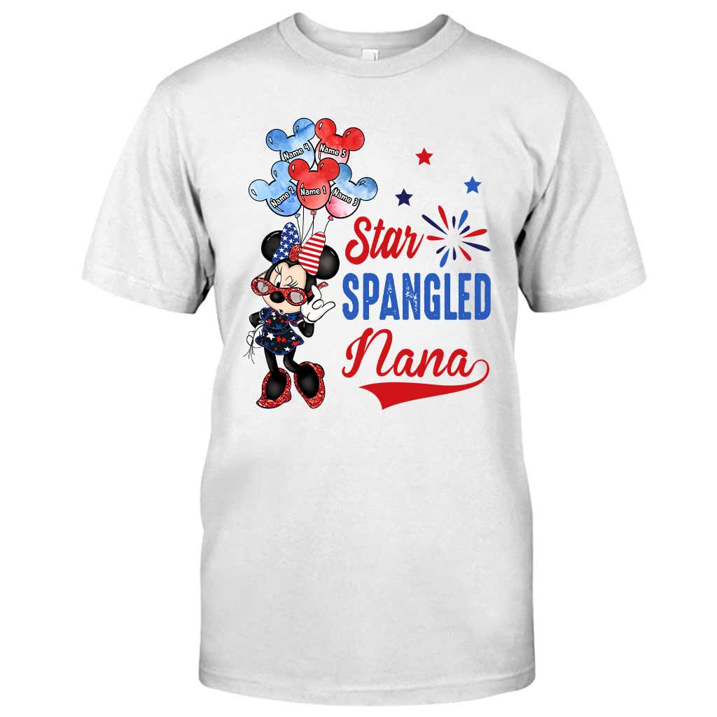 Star Spangled Nana - Personalized Independence Day Grandma T-shirt and Hoodie