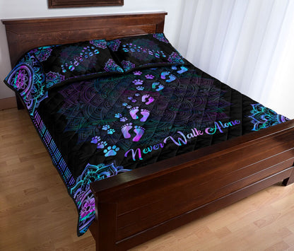 Never Walk Alone Dog Quilt Set 0622