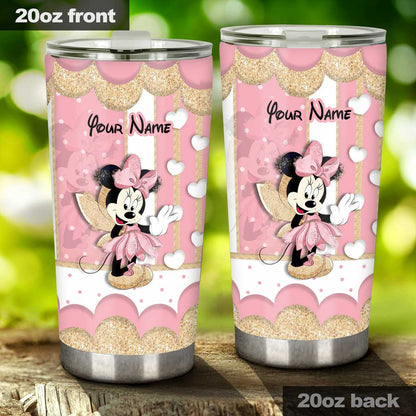 Pink Mouse Ears - Personalized Mouse Tumbler