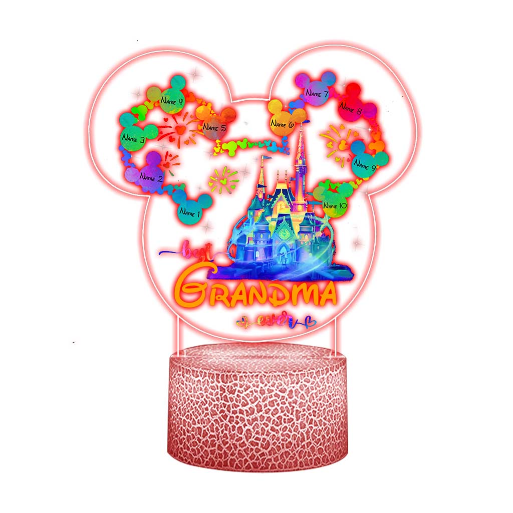 Best Grandma Ever - Personalized Shaped Plaque Light Base
