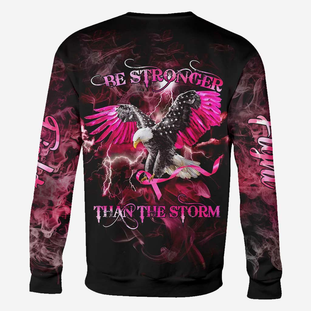 Eagle Strong Breast Cancer Smoke Breast Cancer Awareness All Over T-shirt and Hoodie