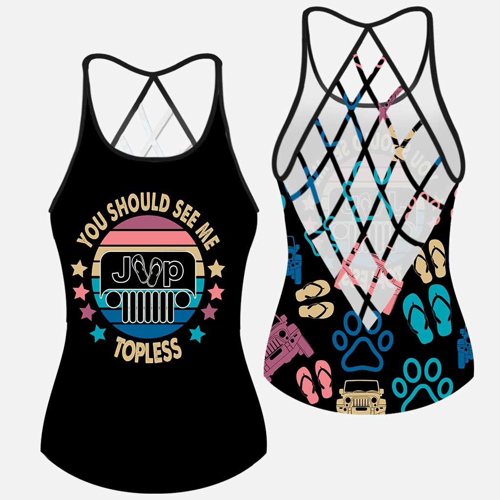 See Me Topless Car Cross Tank Top