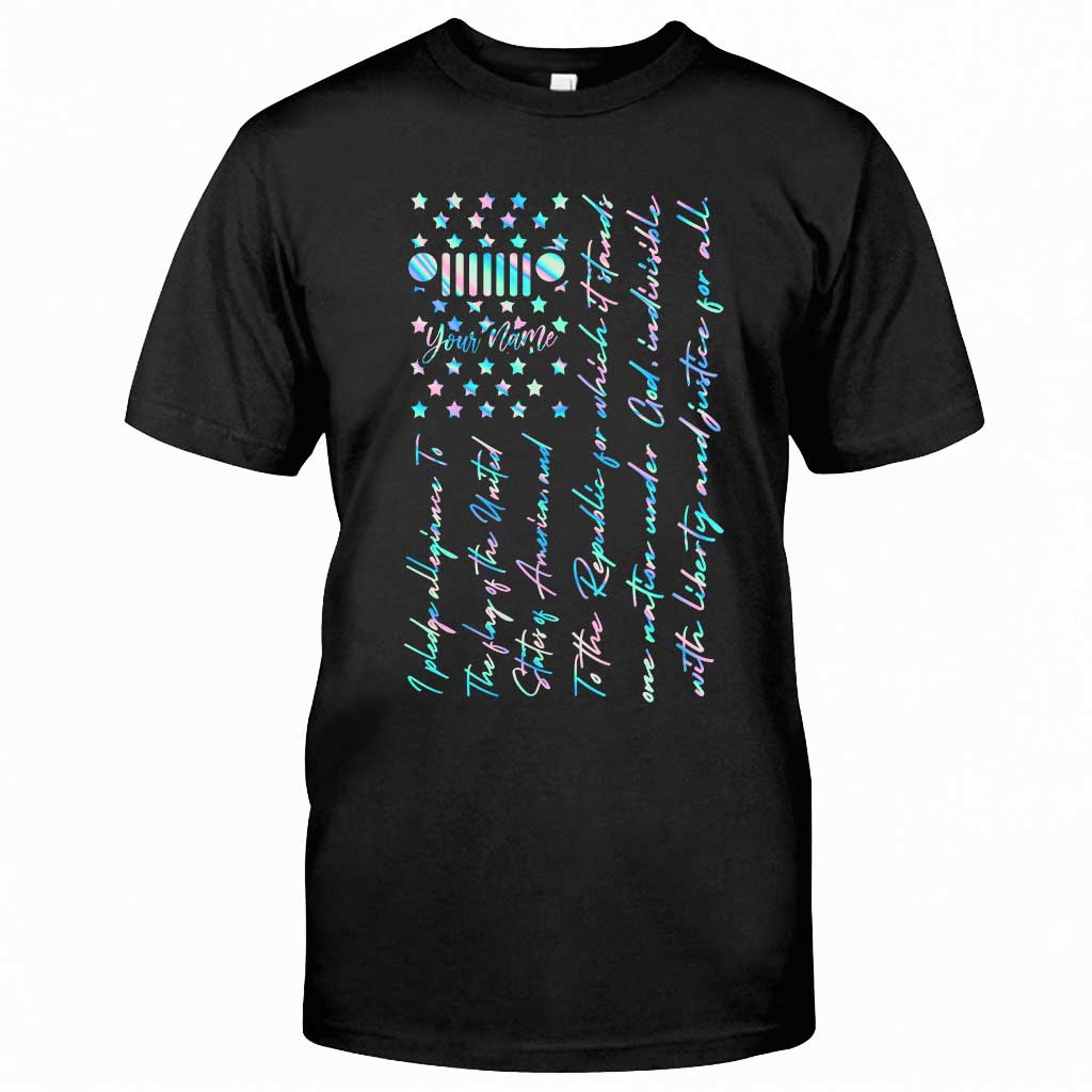 Jp Lovers Pledge Of Allegiance - Personalized Independence Day Car T-shirt and Hoodie
