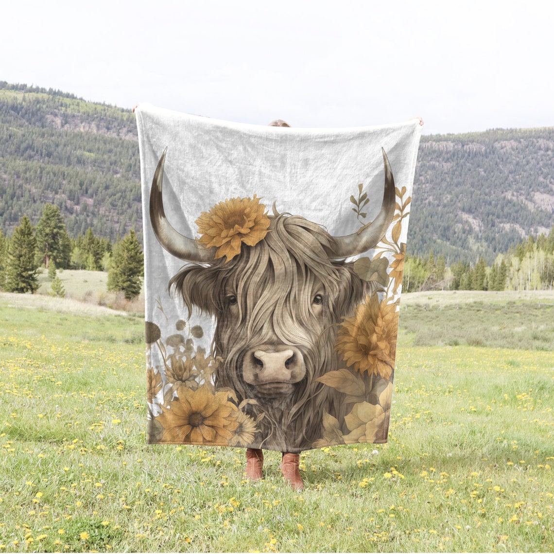 Highland Cow Lover Highland Cow Blanket 0624