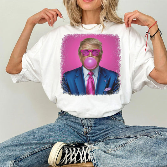President Donald Trump T-shirt | Pink Sunglasses Trump Shirts | Trump Bubble Gum Sweatshirt T-shirt & Hoodie