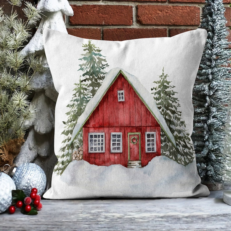 Happy Christmas Throw Pillow Christmas Deer Pillow Case Holiday Party Favor Gifts Christmas Throw Pillow 0924