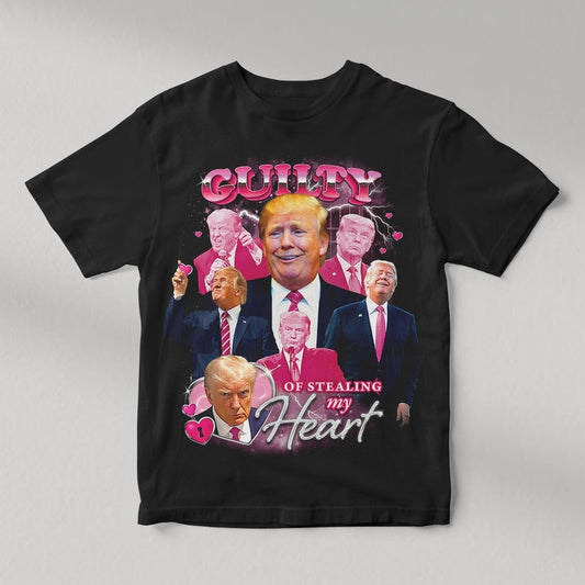 Donald Trump Guilty Of Stealing My Heart Shirt, Vintage Bootleg Mugshot Retro Shirt Merch T-shirt & Hoodie