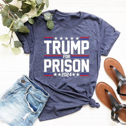 Trump For Prison 2024 T-Shirt, Funny Political Humor Gift For Democrats, Anti Trump Shirt, Trump Guilty Tee, Trump Arrested, Trump Mug Shot Tee T-shirt & Hoodie