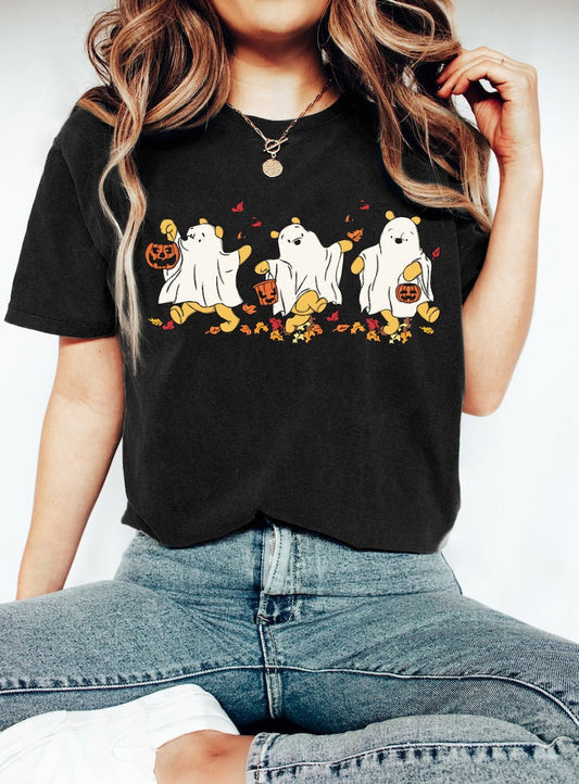 Retro Pooh Ghost Halloween Halloween T-shirt & Hoodie 0924