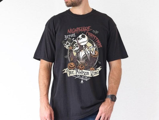 Vintage Disney Halloween The Nightmare Before Christmas Jack And Sally Couple Nightmare T-shirt & Hoodie 0924