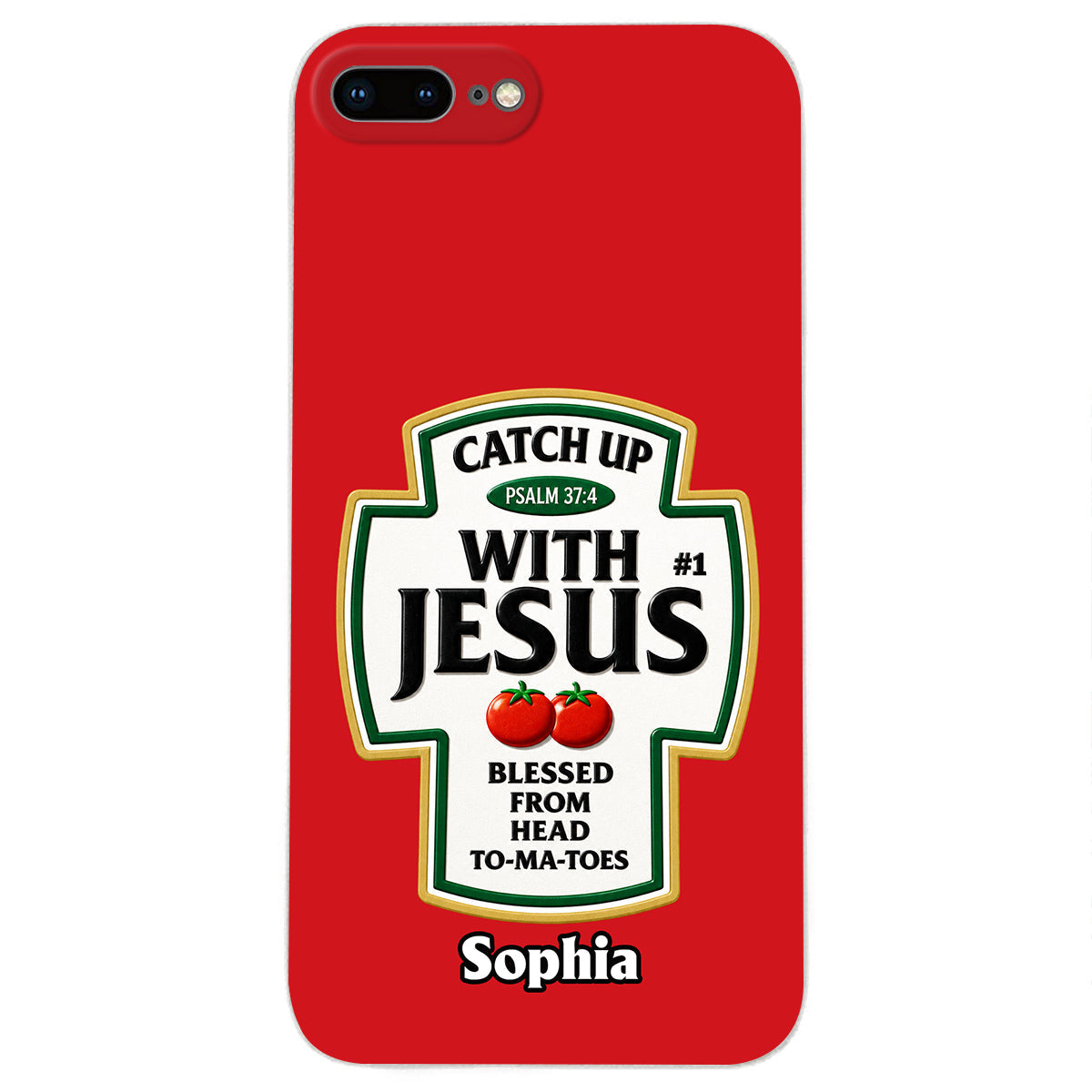 Funny Word Play, Faith In God - Personalized Christian Classic Cap & Leather Phone Case