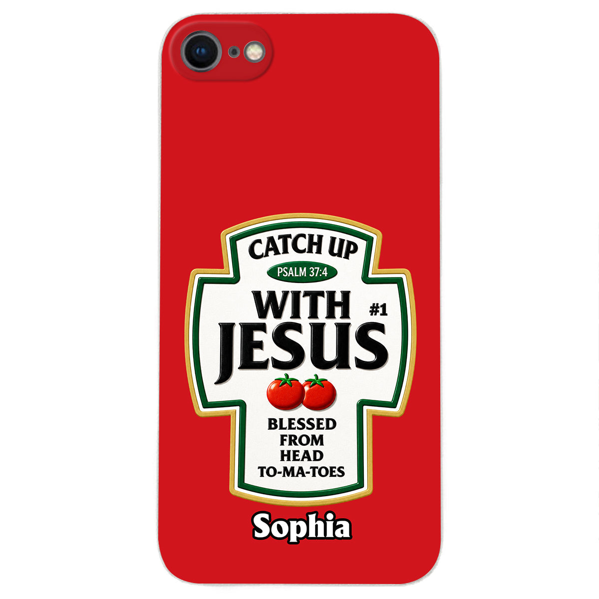 Funny Word Play, Faith In God - Personalized Christian Classic Cap & Leather Phone Case