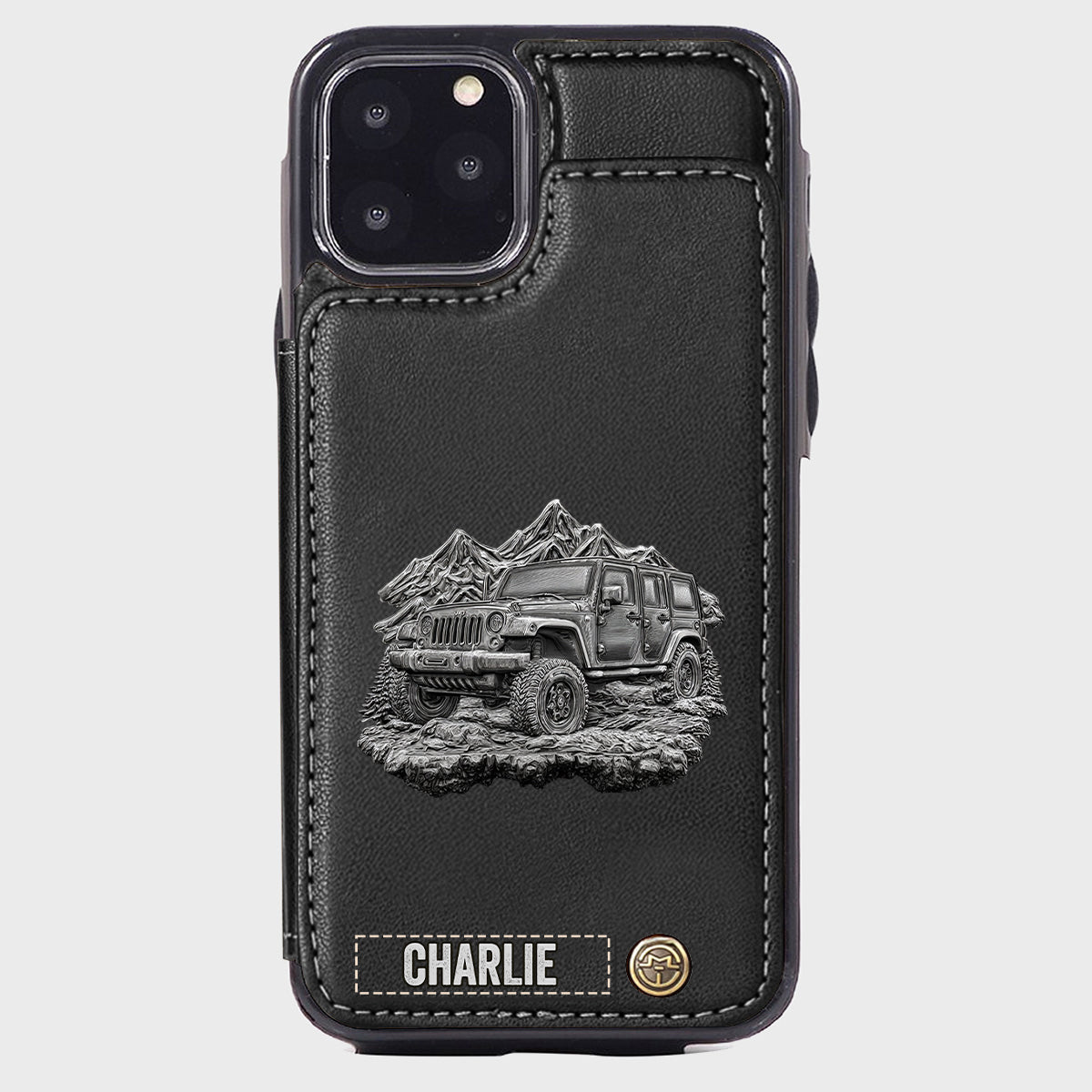 Metallic Off-Road Car - Personalized Car Wallet Phone Case