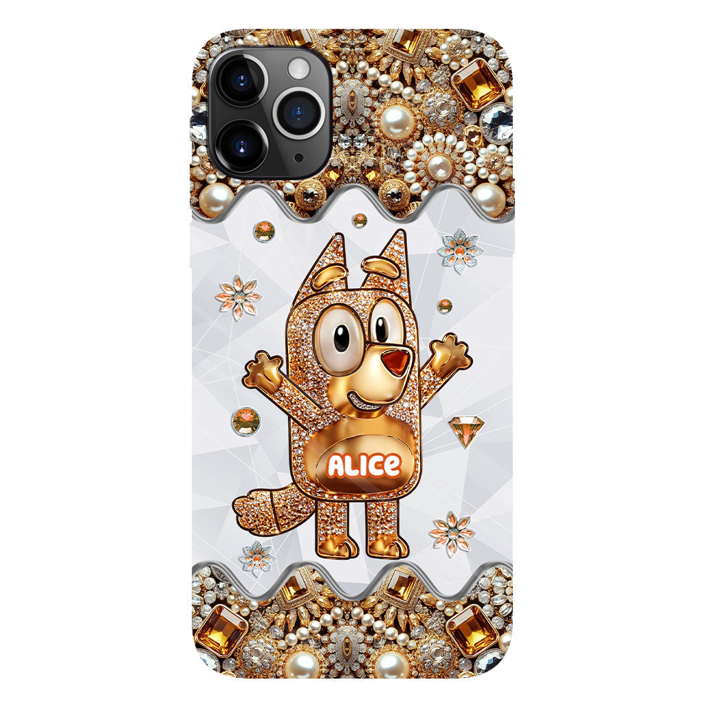Cute Dog - Personalized Blue Dog Full Print Phone Case