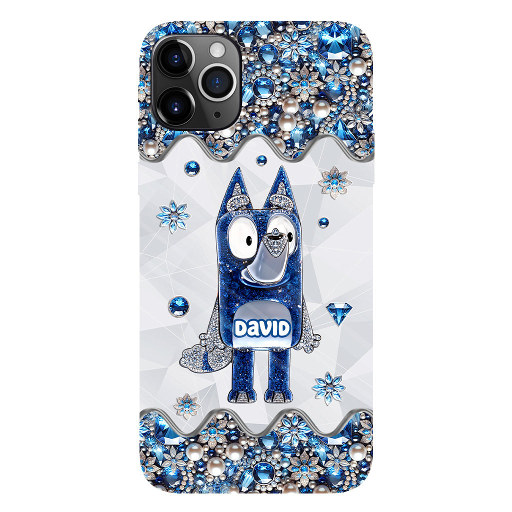 Cute Dog - Personalized Blue Dog Full Print Phone Case