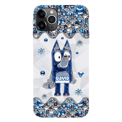 Cute Dog - Personalized Blue Dog Full Print Phone Case