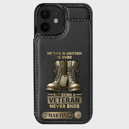 Proud Veteran - Personalized Veteran Wallet Phone Case