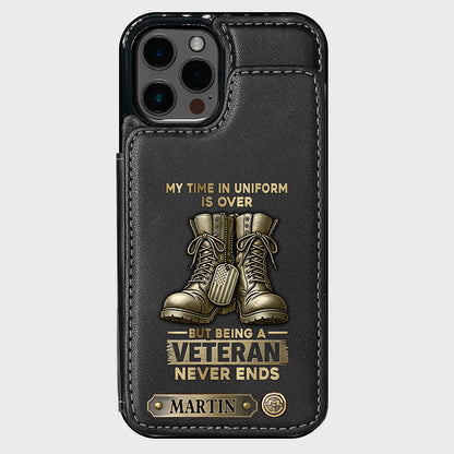 Proud Veteran - Personalized Veteran Wallet Phone Case