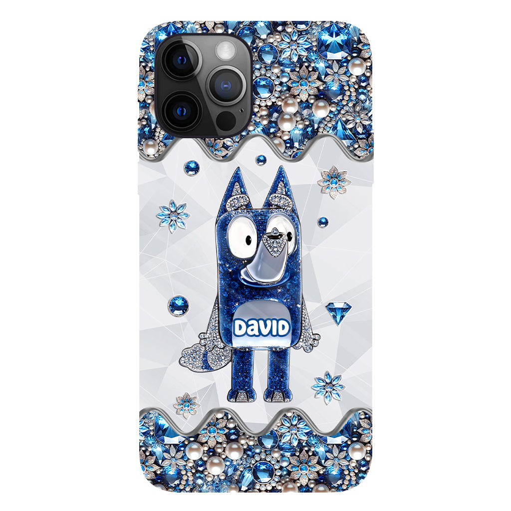 Cute Dog - Personalized Blue Dog Full Print Phone Case