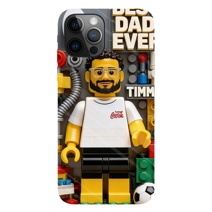 Custom Brick Human Style From Any Photo - Personalized Father Clear Phone Case