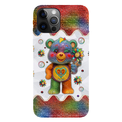 Peace Bear - Personalized Hippie Full Print Phone Case