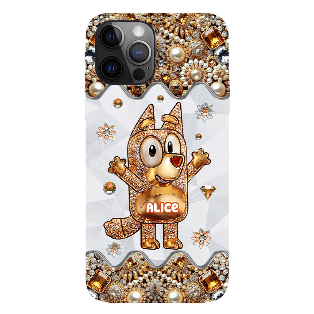 Cute Dog - Personalized Blue Dog Full Print Phone Case