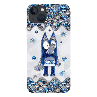 Cute Dog - Personalized Blue Dog Full Print Phone Case